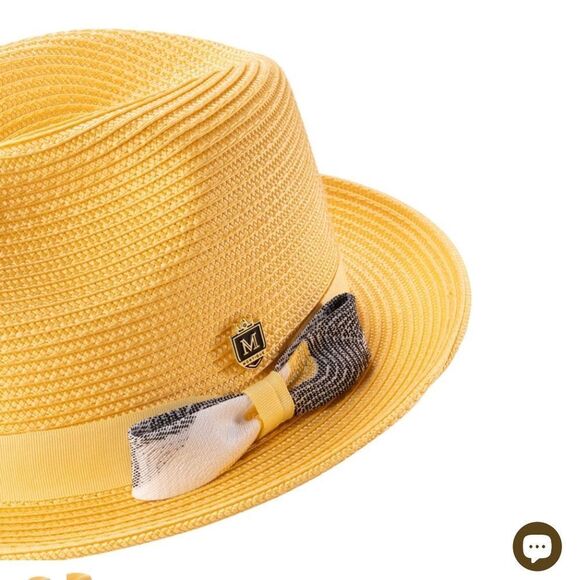 MONTIQUE MEN'S CANARY WAVE PATTERN FEDORA HAT. H2513 - Picture 3 of 3